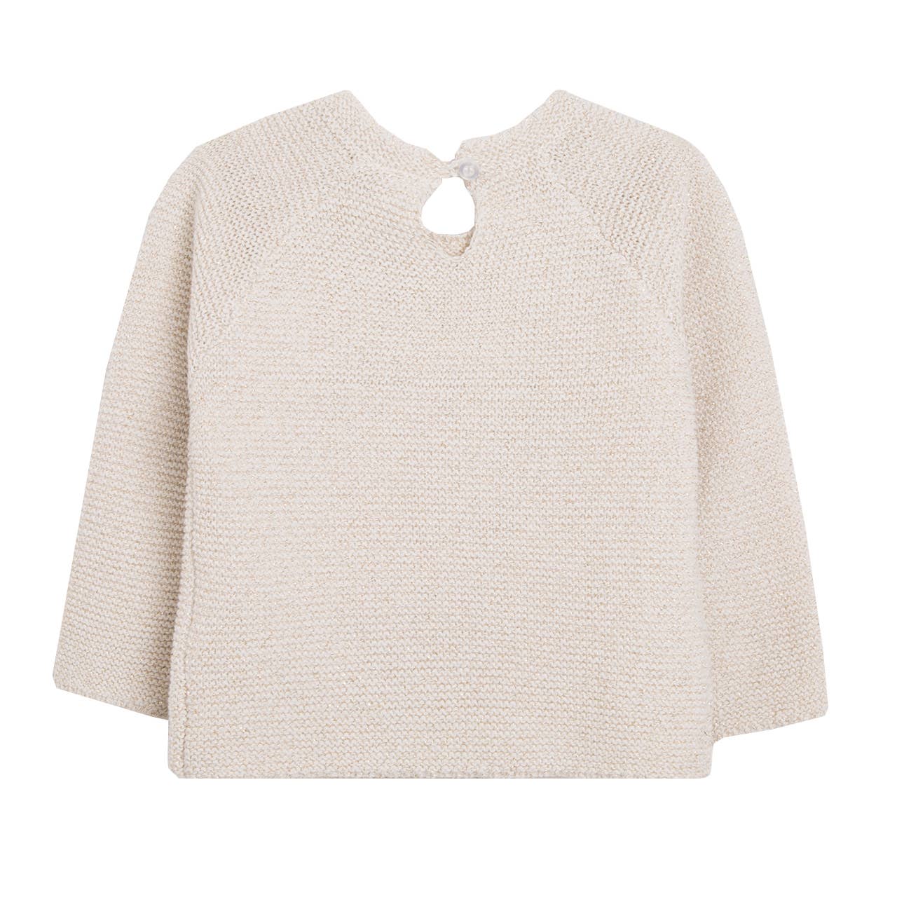 Baby-Pullover Jesey aus Baumwolle mit Zorrito-Muster für Mädchen: Beige